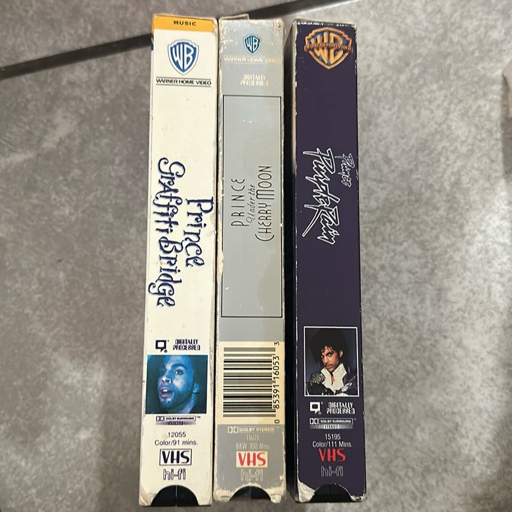 Set of 3 Prince VHS tapes!